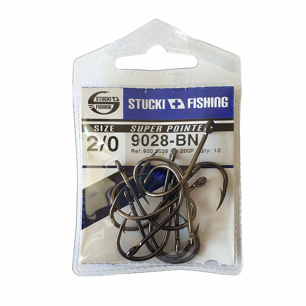 Stucki Fishing 9028-BN Einzelhaken mit Öhr, 10er-Pack