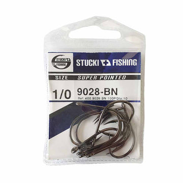 Stucki Fishing 7856-BN Einzelhaken mit Öhr, 10er-Pack